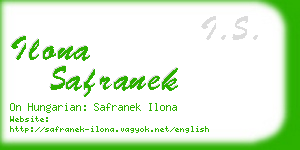 ilona safranek business card